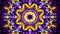 vivid kaleidoscopic mandala in violet and lemon yellow