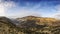 Vivid mountain landscape looking into valley