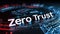 Vivid neon Zero Trust cybersecurity concept on a digital interface, highlighting advanced network protection and modern