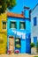 Vivid picturesque houses in Burano