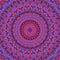 Vivid pink and blue psychedelic funky mandala art