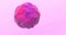 Vivid pink floating metaball 3d footage