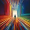 Vivid Rainbowstriped Tunnel: A Captivating Journey Of Color And Emotion