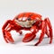 Vivid Red Lego Crab: A Hyper-realistic Masterpiece Inspired By Masamune Shirow