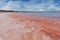 Vivid red Salt deposits of Lake Crossbie