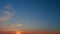 Vivid Sky Features Sunset Colors And Clouds. Beautiful Sunset Sky. Timelapse.