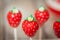 Vivid strawberry cake pops
