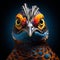 Vivid Surreal Bird: A Captivating Blend Of Colors And Artistic Techniques