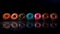 Vivid Sweetness: Assortment of Colorful Donuts Popping on a Dark Background