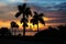 Vivid tropical sunset horizontal