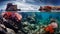 Vivid Underwater Ocean With Reefs And Corals: A Photorealistic Exploration