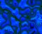 Vivid water blue 3D illustration shiny metal shapes