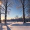Vivid winter landscape made with Generative AI