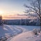 Vivid winter landscape made with Generative AI
