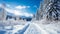 Vivid winter scenery of maloja pass, switzerland popular travel destination for outdoor vacations