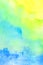 Vivid yellow green blue watercolor background