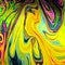 Vivid yellow and pink trippy psychedelic abstract