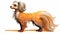 Vividly Bold Colored Dog With A Long Tail - Life-like Avian Illustration