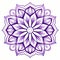 Vividly Bold Purple Flower Mandala Clipart With Flawless Line Work