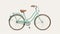 Vividly Bold Vintage Bicycle In Mint Green - Photorealistic Renderings