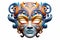 A Vividly Ornate Mask Evoking the Spirit of Venetian Carnivals. Generative AI