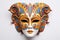 A Vividly Ornate Mask Evoking the Spirit of Venetian Carnivals. Generative AI