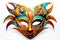 A Vividly Ornate Mask Evoking the Spirit of Venetian Carnivals. Generative AI