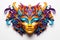 A Vividly Ornate Mask Evoking the Spirit of Venetian Carnivals. Generative AI