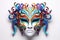 A Vividly Ornate Mask Evoking the Spirit of Venetian Carnivals. Generative AI