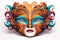 A Vividly Ornate Mask Evoking the Spirit of Venetian Carnivals. Generative AI