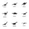 Viviparous lizard icons set, simple style