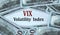 VIX - acronym on the background of cash dollar bills