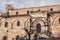 Vizzini Sicily Italy, major church detail, old external side view, of baroque architecture