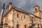 Vizzini Sicily Italy, major church, old external front and side view, of baroque architecture