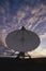 VLA Very Large Array radio telescope dish at dusk