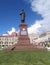 Vladimir Lenin monument in front of the old building of Grain exchange. Yaroslavl region, Russia.