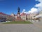 Vladimir Lenin monument in front of the old building of Grain exchange. Yaroslavl region, Russia.