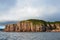 Vladivostok, the red rocks of the Popov island in September