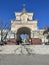 Vladivostok, Russia, January, 31, 2022. Triumphal Nicholas arch of the Tsarevich. Vladivostok, winter