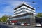 Vladivostok, Russia, May, 21, 2019. Cars parked in front of the business center Platinum Plaza on the street Svetlanskaya, house 8