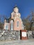 Vladivostok, Russia, October, 27, 2019.  Chapel in the name of St. Andrew and the memorial in memory of the soldiers who died duri