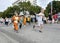 Vladivostok, Russia, September, 04, 2022. Children`s `Tiger Race` on the Ship embankment in Vladivostok on September 4, 2022