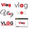 Vlog illustration video blogging concept