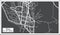 Vlora Albania City Map in Black and White Color in Retro Style. Outline Map
