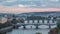 Vltava river and bridges in Prague