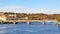 Vltava river and Manes bridge in Prague