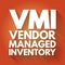 VMI - Vendor Managed Inventory acronym, business concept background