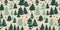 Vntage Christmas seamless pattern background, fir trees with beige color. Vector illustration in