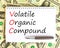 VOC volatile organic compound symbol. Concept words VOC volatile organic compound on beautiful white note. Beautiful dollar bills