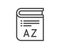 Vocabulary line icon. Book glossary sign. Vector